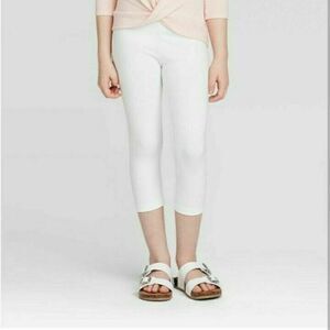 Hue Girls White Sz M Capri Leggings